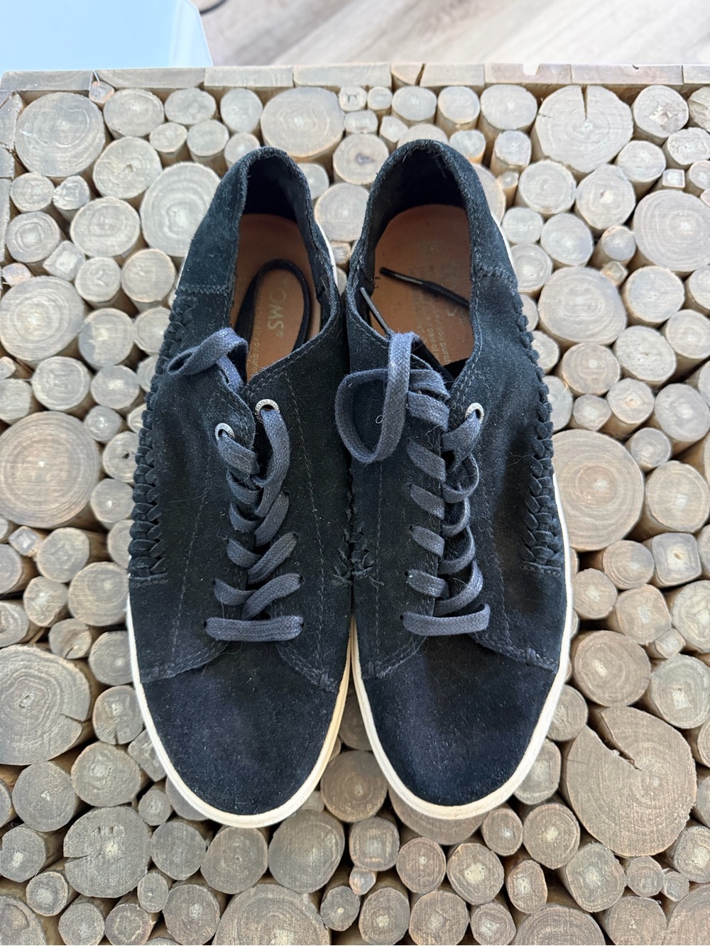 Toms Black Suede Lace-Up Women’s Sneakers